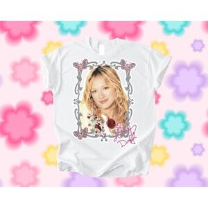 Hilary Duff  Adult Unisex Graphic T-Shirt White